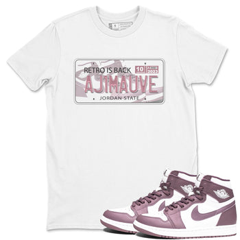 Air Jordan 1 Mauve shirt to match jordans Jordan Plate sneaker tees AJ1 Mauve SNRT Sneaker Tees Sneaker Matching Clothing Brand Unisex Sneaker Tee White 1 T-Shirt