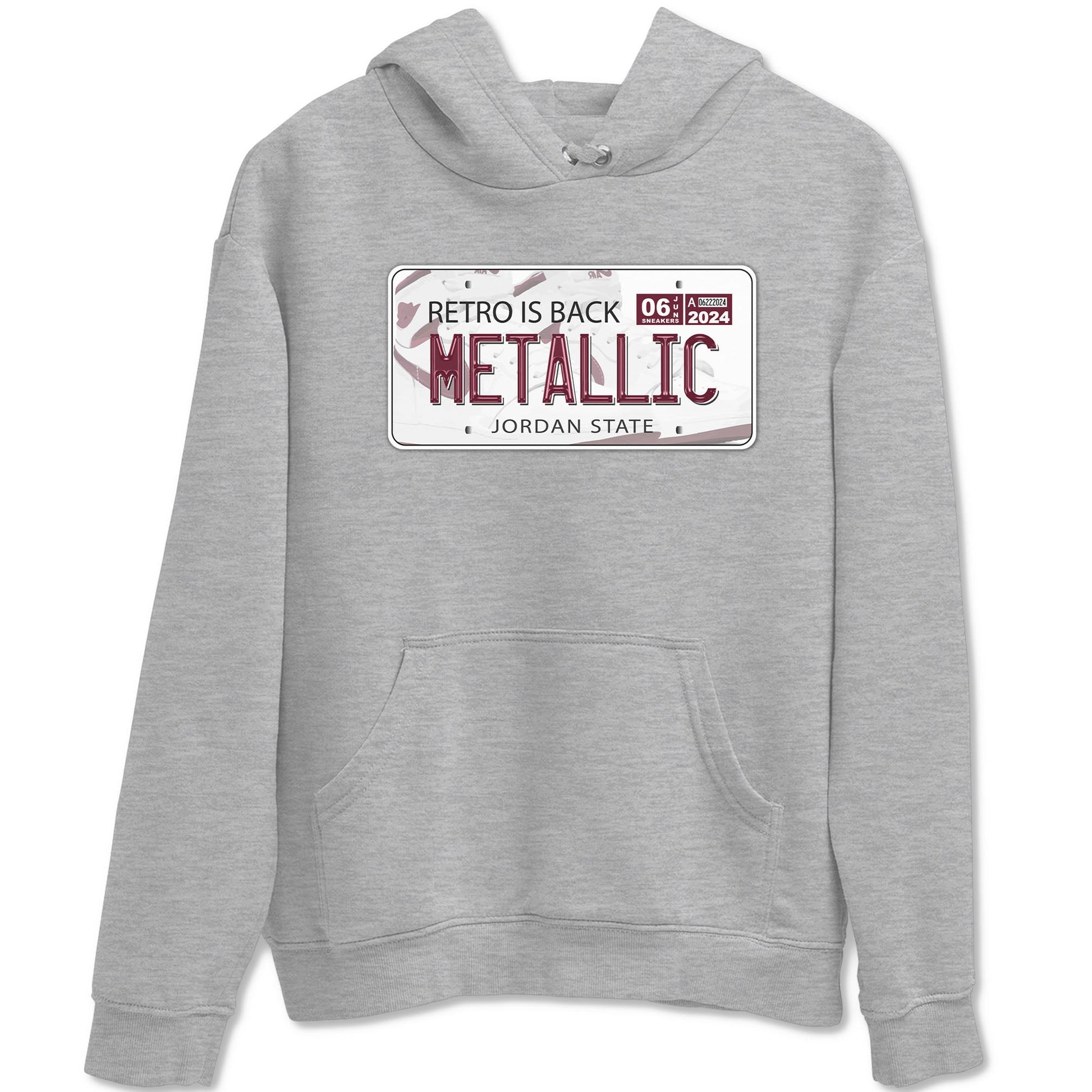 AJ1 Metalic Burgundy shirt to match jordans Jordan Plate sneaker tees Air Jordan 1 Metalic Burgundy SNRT Sneaker Release Tees unisex cotton Heather Grey 2 crew neck shirt