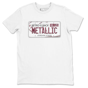 AJ1 Metalic Burgundy shirt to match jordans Jordan Plate sneaker tees Air Jordan 1 Metalic Burgundy SNRT Sneaker Release Tees unisex cotton White 2 crew neck shirt