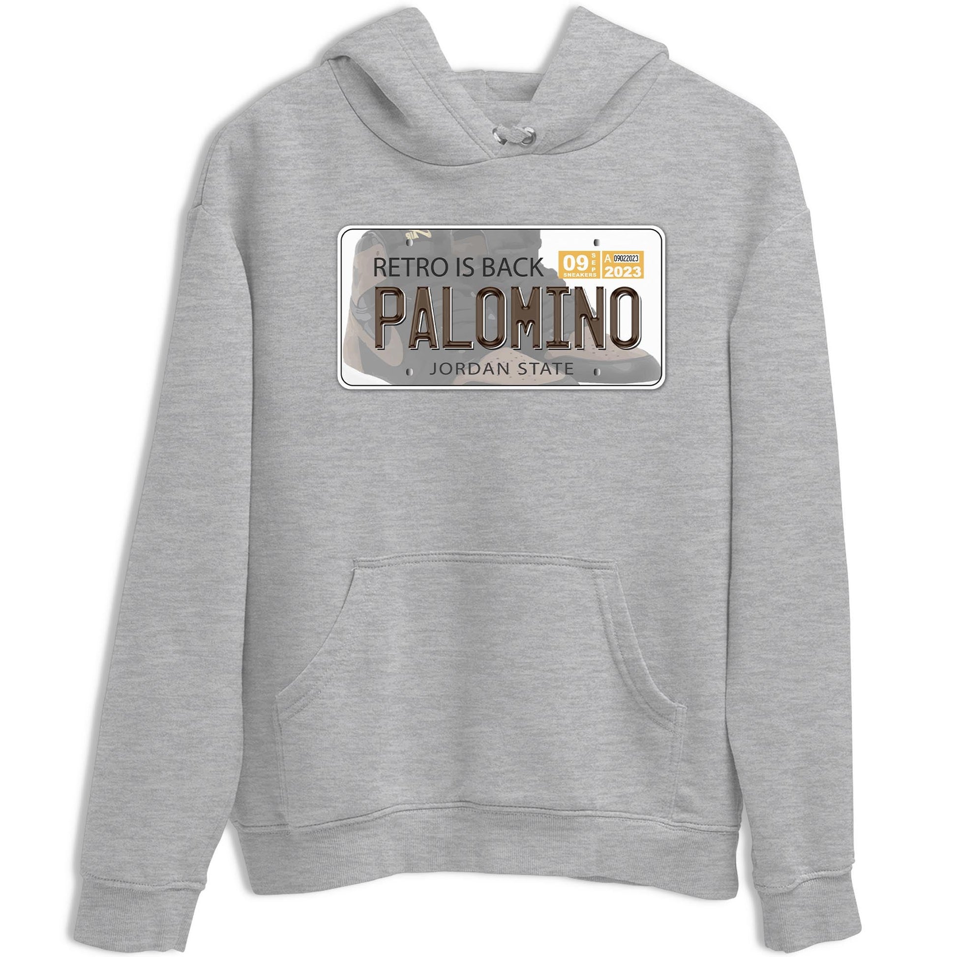 Air Jordan 1 Palomino shirt to match jordans Jordan Plate sneaker tees Crew Neck Jordan 1 Retro High OG Palomino SNRT Sneaker Release Tees Unisex Casual Shirts Heather Grey 2 T-Shirt