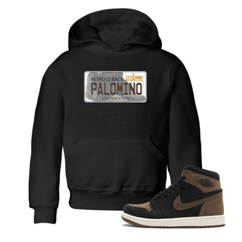 Air Jordan 1 Palomino shirt to match jordans Jordan Plate sneaker tees Crew Neck Jordan 1 Retro High OG Palomino SNRT Sneaker Release Tees Baby Toddler Black 1 T-Shirt