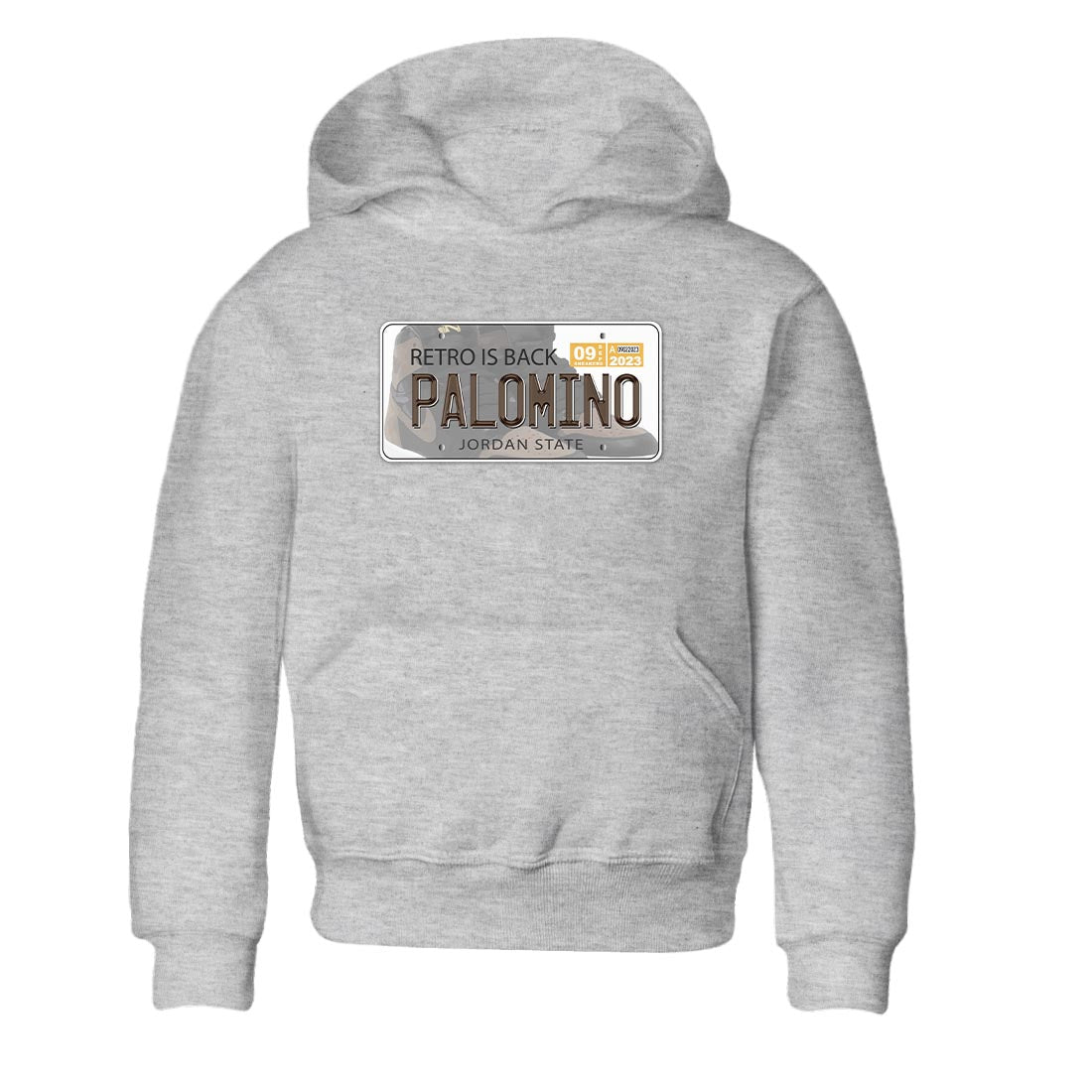 Air Jordan 1 Palomino shirt to match jordans Jordan Plate sneaker tees Crew Neck Jordan 1 Retro High OG Palomino SNRT Sneaker Release Tees Baby Toddler Heather Grey 2 T-Shirt