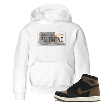 Air Jordan 1 Palomino shirt to match jordans Jordan Plate sneaker tees Crew Neck Jordan 1 Retro High OG Palomino SNRT Sneaker Release Tees Baby Toddler White 1 T-Shirt