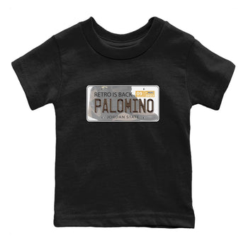 Air Jordan 1 Palomino shirt to match jordans Jordan Plate sneaker tees Crew Neck Jordan 1 Retro High OG Palomino SNRT Sneaker Release Tees Baby Toddler Black 2 T-Shirt