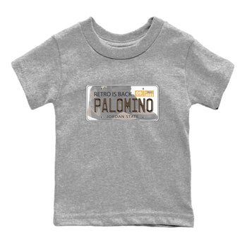 Air Jordan 1 Palomino shirt to match jordans Jordan Plate sneaker tees Crew Neck Jordan 1 Retro High OG Palomino SNRT Sneaker Release Tees Baby Toddler Heather Grey 2 T-Shirt