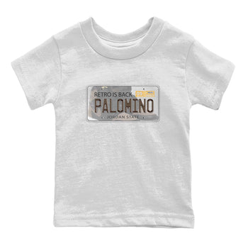 Air Jordan 1 Palomino shirt to match jordans Jordan Plate sneaker tees Crew Neck Jordan 1 Retro High OG Palomino SNRT Sneaker Release Tees Baby Toddler White 2 T-Shirt