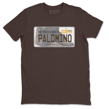 Air Jordan 1 Palomino shirt to match jordans Jordan Plate sneaker tees Crew Neck Jordan 1 Retro High OG Palomino SNRT Sneaker Release Tees Unisex Casual Shirts Dark Chocolate 2 T-Shirt