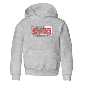 Air Jordan 1 Satin Bred shirt to match jordans Jordan Plate sneaker tees AJ1 Retro Satin Bred SNRT Sneaker Tees Sneaker Matching Clothing Brand Baby Toddler Heather Grey 2 T-Shirt