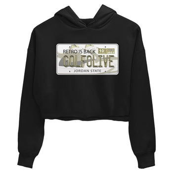 Jordan 1 Low X Travis Scott Golf Olive shirt to match jordans Jordan Plate sneaker release tees Air Jordan 1 Travis Scott Golf Olive SNRT Sneaker Tees Black 2 Crop T-Shirt