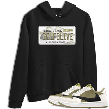 Jordan 1 Low X Travis Scott Golf Olive shirt to match jordans Jordan Plate sneaker release tees Air Jordan 1 Travis Scott Golf Olive SNRT Sneaker Tees Unisex Streetwear Clothing Black 1 T-Shirt