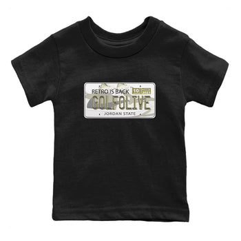 Jordan 1 Low X Travis Scott Golf Olive shirt to match jordans Jordan Plate sneaker release tees Air Jordan 1 Travis Scott Golf Olive SNRT Sneaker Tees Baby Toddler Black 2 T-Shirt