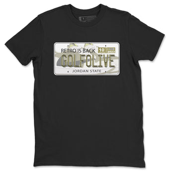 Jordan 1 Low X Travis Scott Golf Olive shirt to match jordans Jordan Plate sneaker release tees Air Jordan 1 Travis Scott Golf Olive SNRT Sneaker Tees Unisex Streetwear Clothing Black 2 T-Shirt