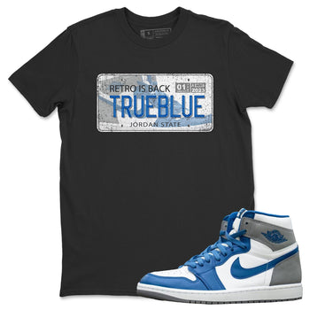 Jordan 1 True Blue Sneaker Match Tees Jordan Plate Sneaker Tees Jordan 1 True Blue Sneaker Release Tees Unisex Shirts