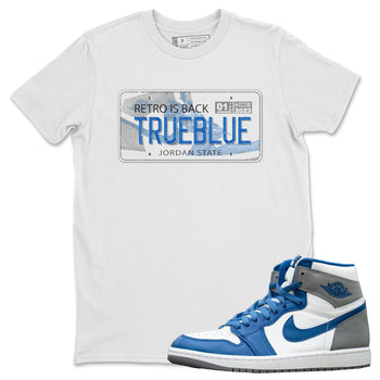 Jordan 1 True Blue Sneaker Match Tees Jordan Plate Sneaker Tees Jordan 1 True Blue Sneaker Release Tees Unisex Shirts