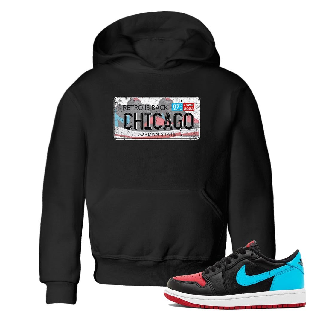 Air Jordan 1 Low UNC to Chicago shirt to match jordans Jordan Plate sneaker tees Air Jordan 1 UNC to Chicago SNRT Sneaker Release Tees Baby Toddler Black 1 T-Shirt