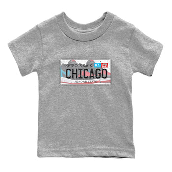 Air Jordan 1 Low UNC to Chicago shirt to match jordans Jordan Plate sneaker tees Air Jordan 1 UNC to Chicago SNRT Sneaker Release Tees Baby Toddler Heather Grey 2 T-Shirt