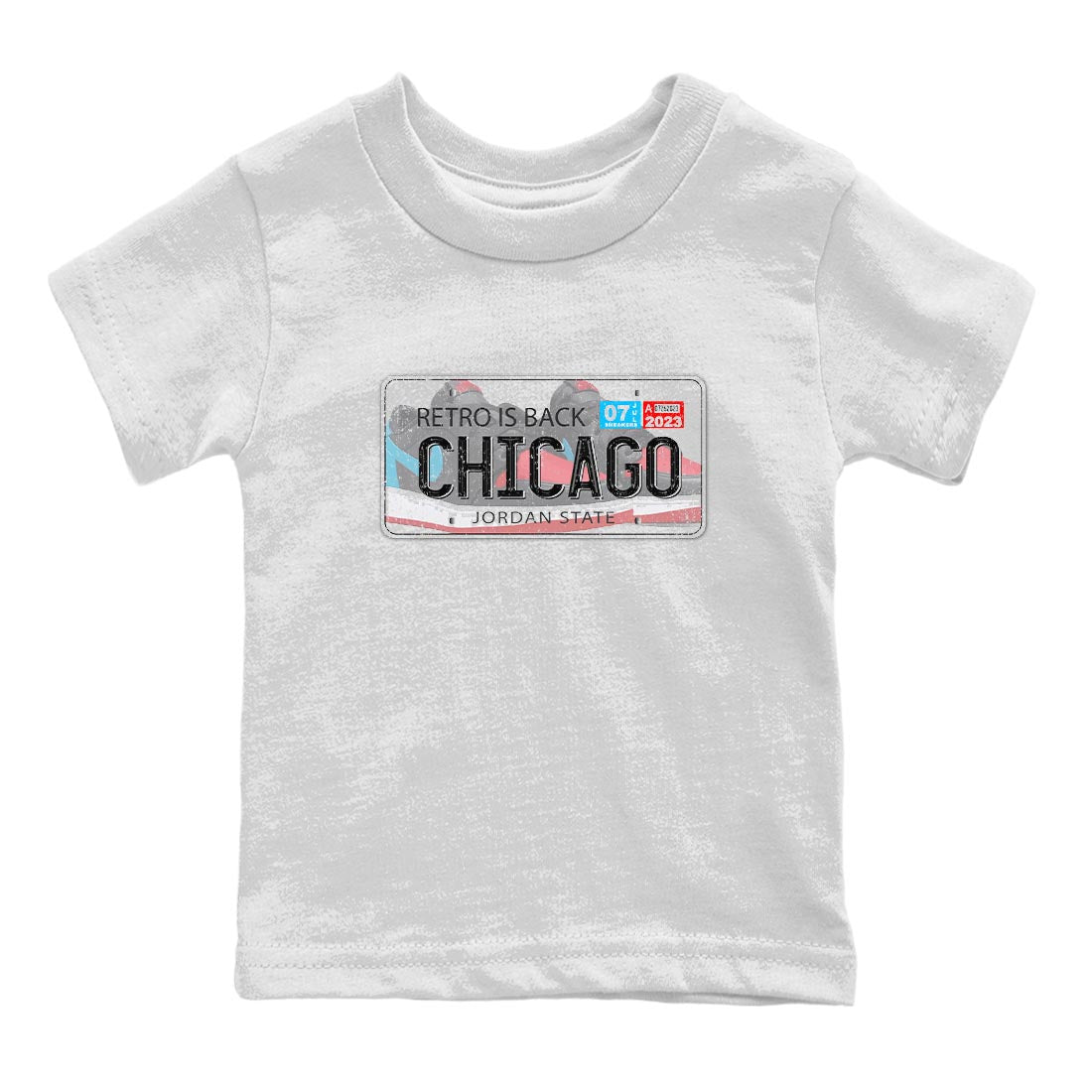 Air Jordan 1 Low UNC to Chicago shirt to match jordans Jordan Plate sneaker tees Air Jordan 1 UNC to Chicago SNRT Sneaker Release Tees Baby Toddler White 2 T-Shirt