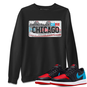 Air Jordan 1 Low UNC to Chicago shirt to match jordans Jordan Plate sneaker tees Air Jordan 1 UNC to Chicago SNRT Sneaker Release Tees Unisex Black 1 T-Shirt