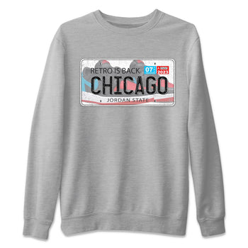 Air Jordan 1 Low UNC to Chicago shirt to match jordans Jordan Plate sneaker tees Air Jordan 1 UNC to Chicago SNRT Sneaker Release Tees Unisex Heather Grey 2 T-Shirt