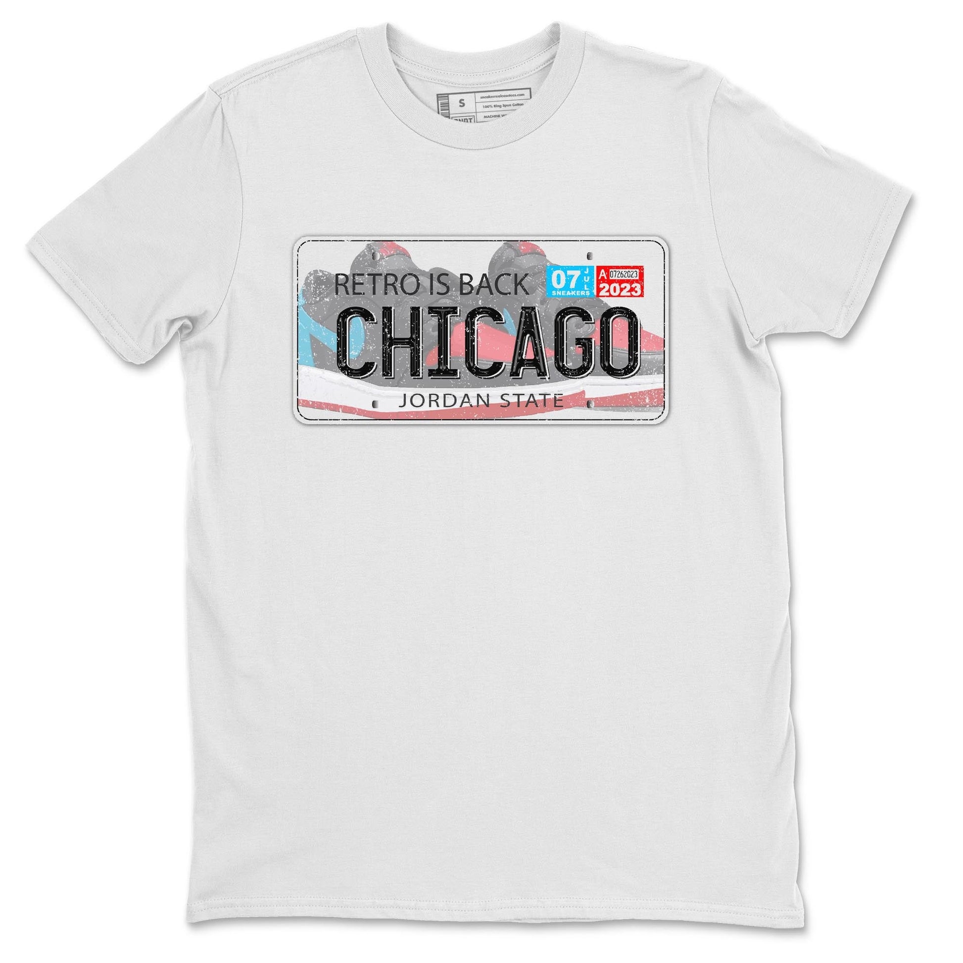 Air Jordan 1 Low UNC to Chicago shirt to match jordans Jordan Plate sneaker tees Air Jordan 1 UNC to Chicago SNRT Sneaker Release Tees Unisex White 2 T-Shirt