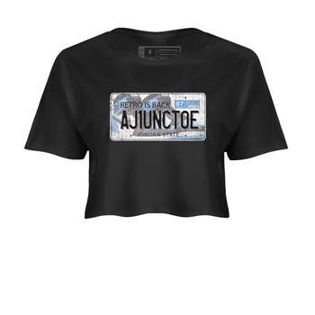 Air Jordan 1 Retro High OG University Blue shirt to match jordans Jordan Plate sneaker tees Air Jordan 1 UNC Toe SNRT Sneaker Release Tees Black 2 Crop T-Shirt