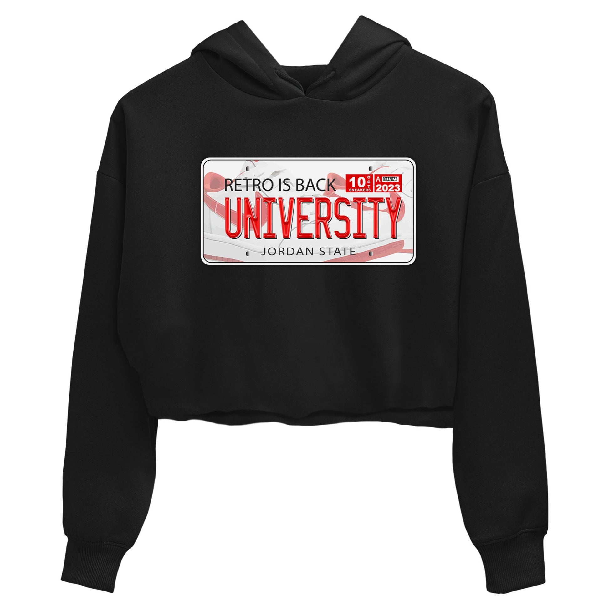 1s Low University Red shirt to match jordans Jordan Plate sneaker tees Air Jordan 1 University Red SNRT Sneaker Tees Sneaker Matching Clothing Brand Black 2 Crop T-Shirt