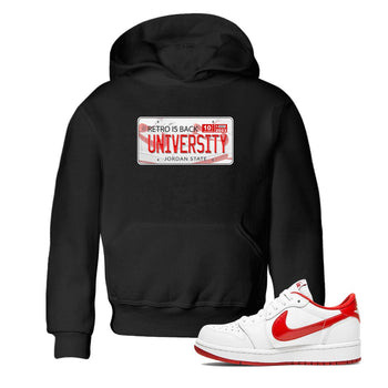 1s Low University Red shirt to match jordans Jordan Plate sneaker tees Air Jordan 1 University Red SNRT Sneaker Tees Sneaker Matching Clothing Brand Baby Toddler Black 1 T-Shirt