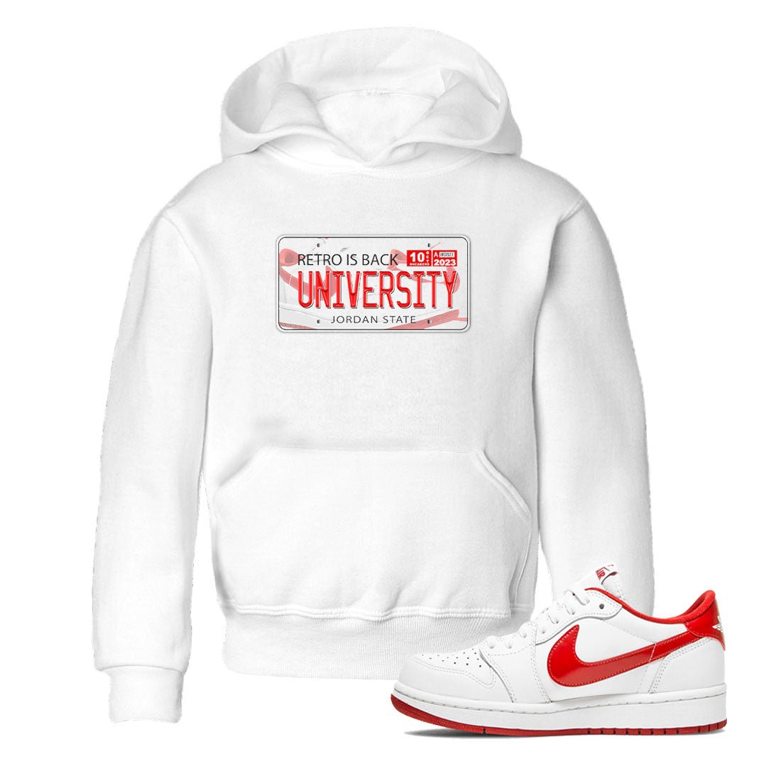 1s Low University Red shirt to match jordans Jordan Plate sneaker tees Air Jordan 1 University Red SNRT Sneaker Tees Sneaker Matching Clothing Brand Baby Toddler White 1 T-Shirt