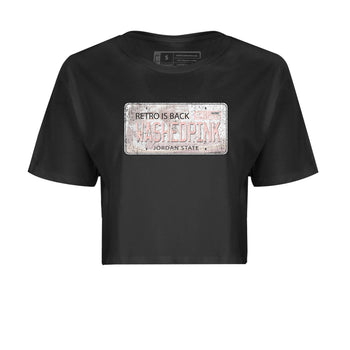 Air Jordan 1 Washed Pink Sneaker Match Tees Jordan Plate Sneaker Tees AJ1 Washed Pink Sneaker Release Tees Women's Shirts Black 2