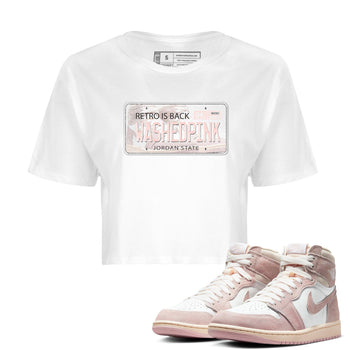 Air Jordan 1 Washed Pink Jordan Plate WMNS Cotton Sneaker Hoodie Air Jordan 1 Washed Pink Sneaker Crop Hoodie Washing and Care Tip