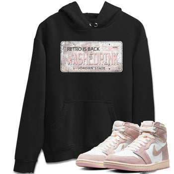 Air Jordan 1 Washed Pink Sneaker Match Tees Jordan Plate Sneaker Tees AJ1 Washed Pink Sneaker Release Tees Unisex Shirts Black 1