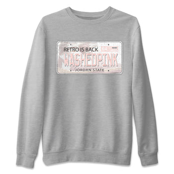Air Jordan 1 Washed Pink Sneaker Match Tees Jordan Plate Sneaker Tees AJ1 Washed Pink Sneaker Release Tees Unisex Shirts Heather Grey 2