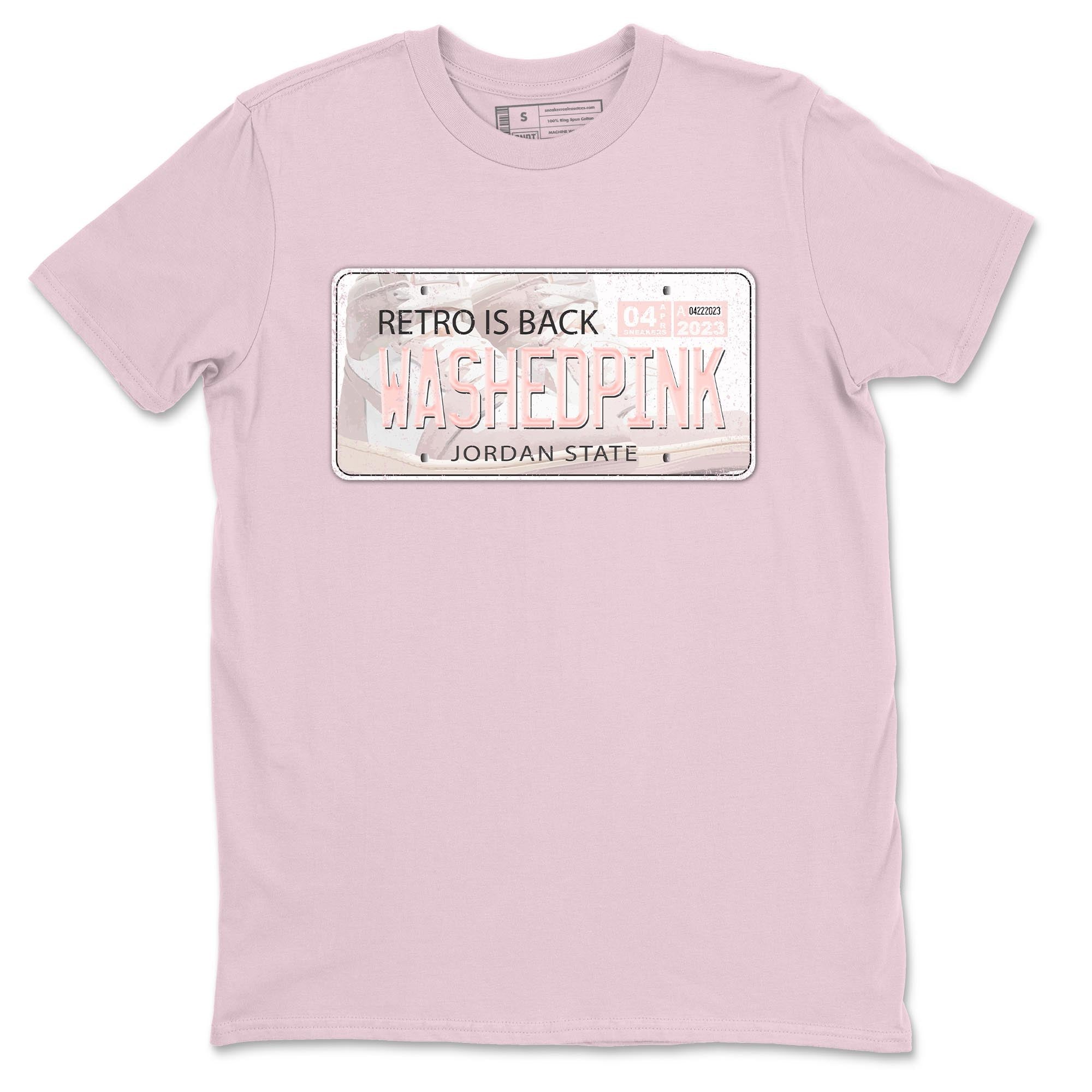 Air Jordan 1 Washed Pink Sneaker Match Tees Jordan Plate Sneaker Tees AJ1 Washed Pink Sneaker Release Tees Unisex Shirts Pink 2