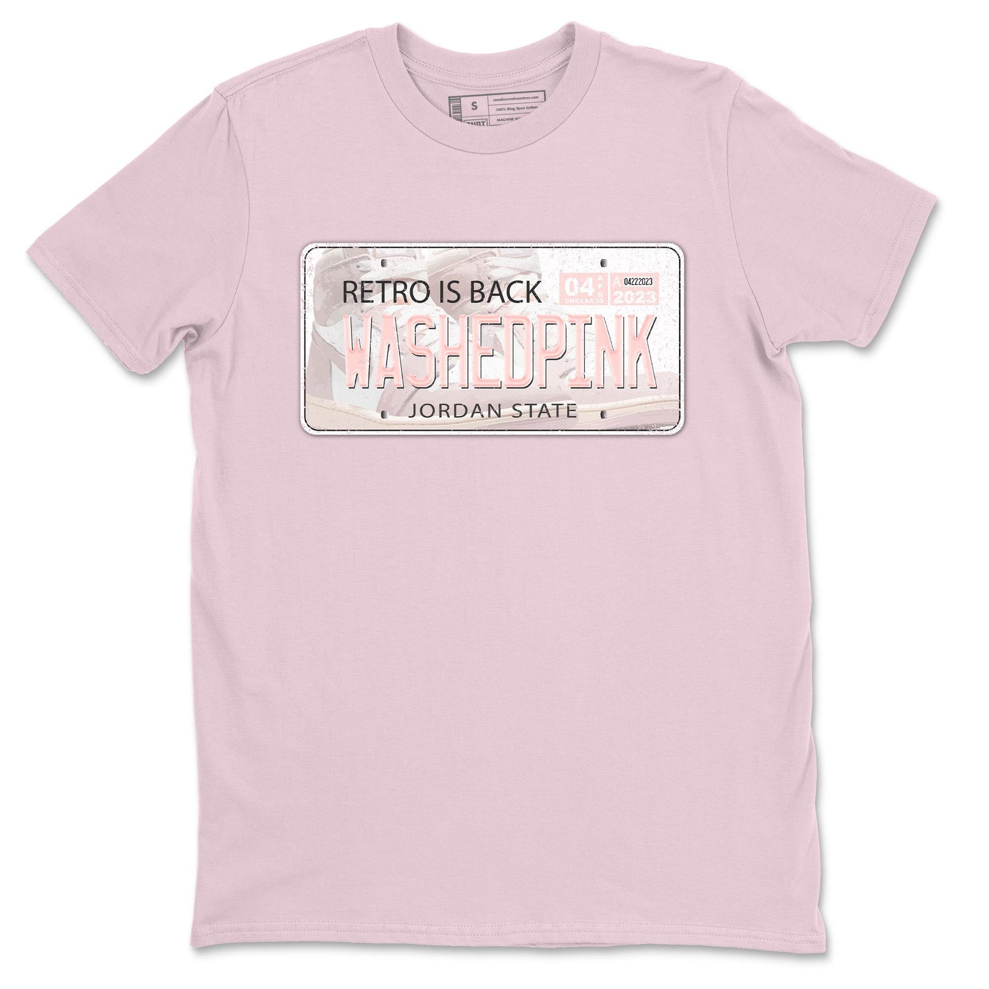 Air Jordan 1 Washed Pink Sneaker Match Tees Jordan Plate Sneaker Tees AJ1 Washed Pink Sneaker Release Tees Unisex Shirts Pink 2