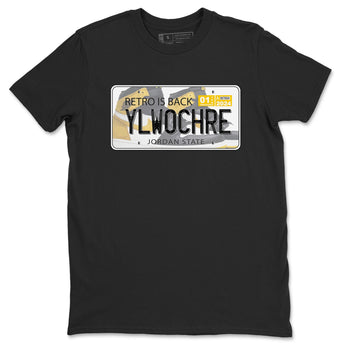 1s Yellow Ochre shirt to match jordans Jordan Plate sneaker tees Air Jordan 1 High OG Yellow Ochre SNRT Sneaker Release Tees unisex cotton Black 2 crew neck shirt