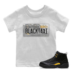 Jordan 12 Black Taxi Sneaker Match Tees Jordan Plate Sneaker Tees Jordan 12 Black Taxi Sneaker Release Tees Kids Shirts