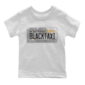 Jordan 12 Black Taxi Sneaker Match Tees Jordan Plate Sneaker Tees Jordan 12 Black Taxi Sneaker Release Tees Kids Shirts