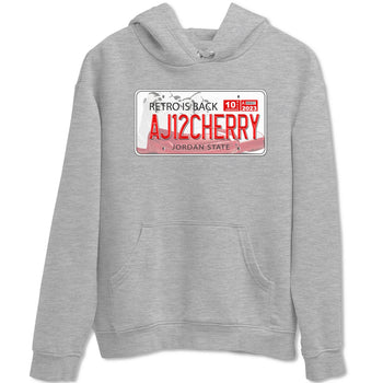 Jordan 12 Retro Cherry shirt to match jordans Varsity Red Jordan Plate special sneaker matching tees 12s Cherry SNRT sneaker tees Unisex Heather Grey 2 T-Shirt