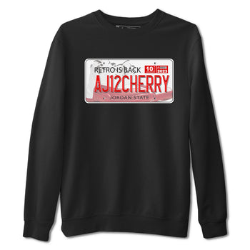 Jordan 12 Retro Cherry shirt to match jordans Varsity Red Jordan Plate special sneaker matching tees 12s Cherry SNRT sneaker tees Unisex Black 2 T-Shirt