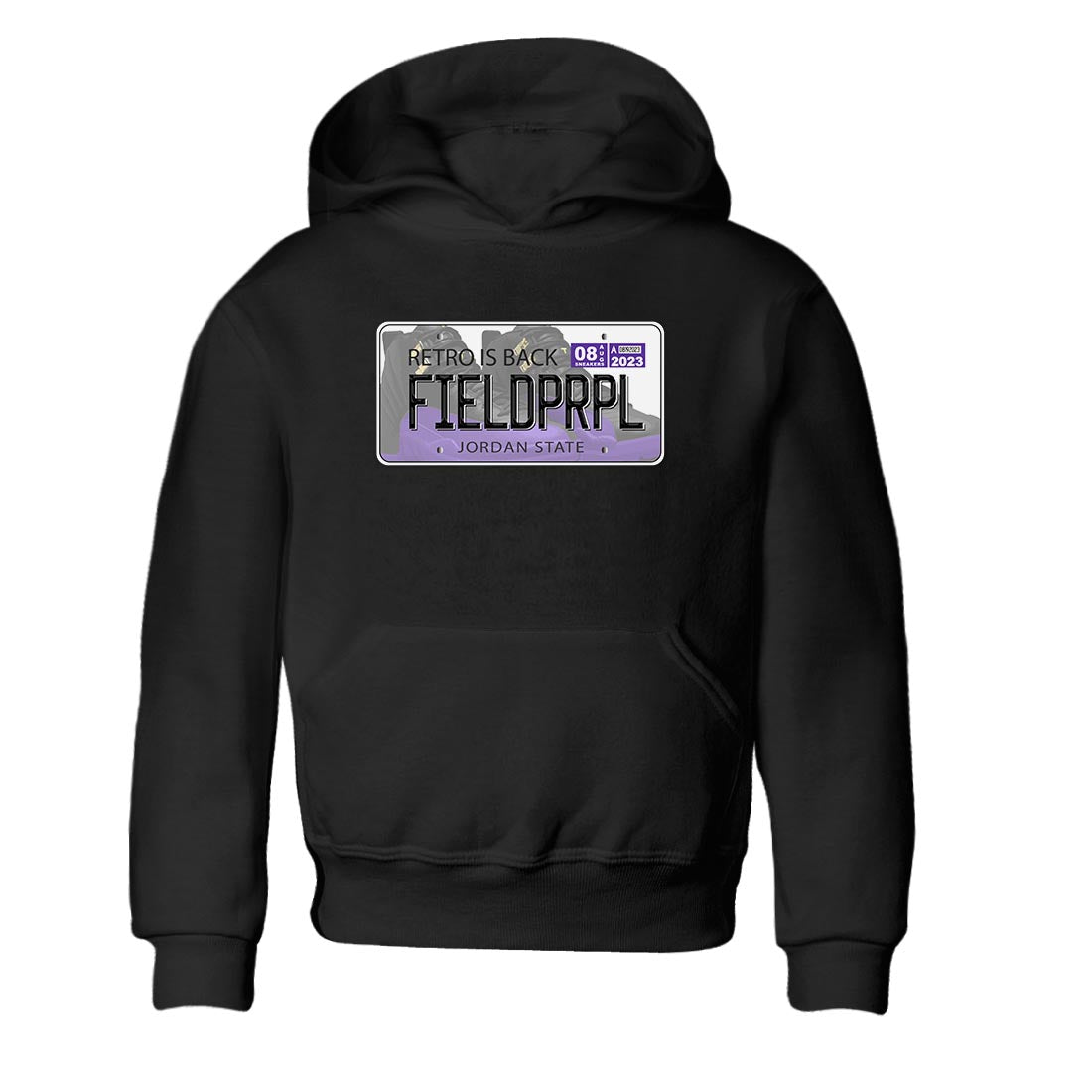 12s Field Purple shirt to match jordans Jordan Plate sneaker tees Air Jordan 12 Field Purple SNRT Sneaker Release Tees Baby Toddler Black 2 T-Shirt