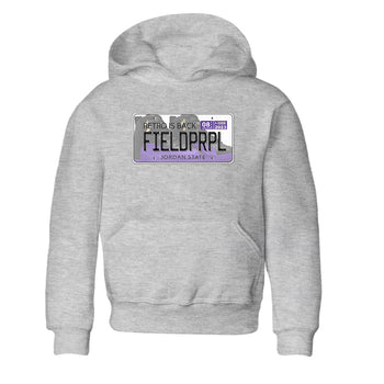 12s Field Purple shirt to match jordans Jordan Plate sneaker tees Air Jordan 12 Field Purple SNRT Sneaker Release Tees Baby Toddler Heather Grey 2 T-Shirt