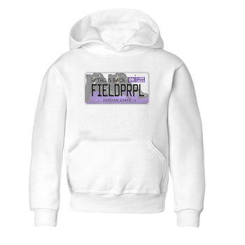 12s Field Purple shirt to match jordans Jordan Plate sneaker tees Air Jordan 12 Field Purple SNRT Sneaker Release Tees Baby Toddler White 2 T-Shirt