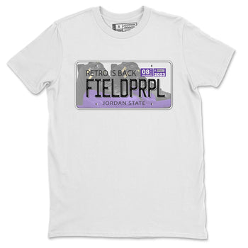 12s Field Purple shirt to match jordans Jordan Plate sneaker tees Air Jordan 12 Field Purple SNRT Sneaker Release Tees Crew Neck Casual Unisex White 2 T-Shirt