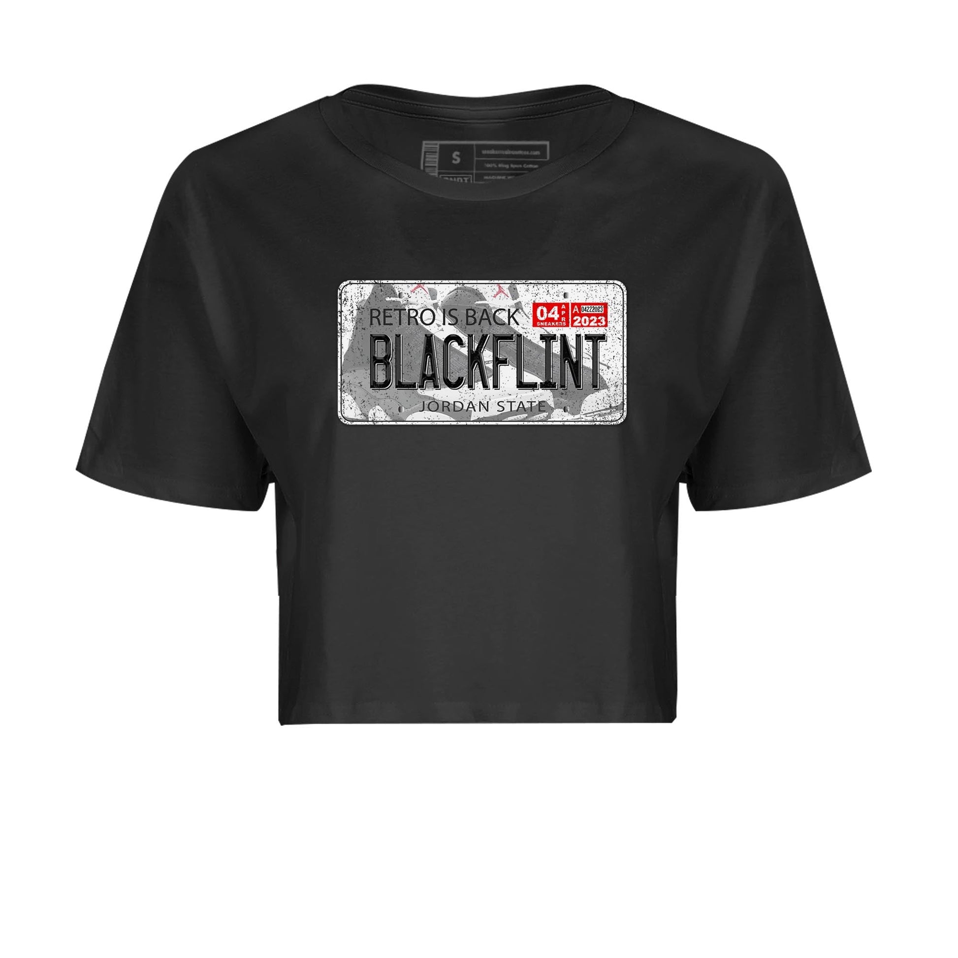 Air Jordan 13 Black Flint Sneaker Match Tees Jordan Plate Sneaker Tees AJ 13s Black Flint Sneaker Release Tees Women's Shirts Black 2