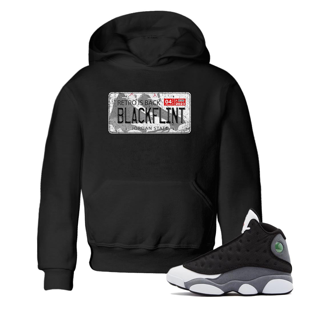 Air Jordan 13 Black Flint Jordan Plate Baby and Kids Sneaker Tees AJ 13s Black Flint Kids Sneaker Tees Washing and Care Tip