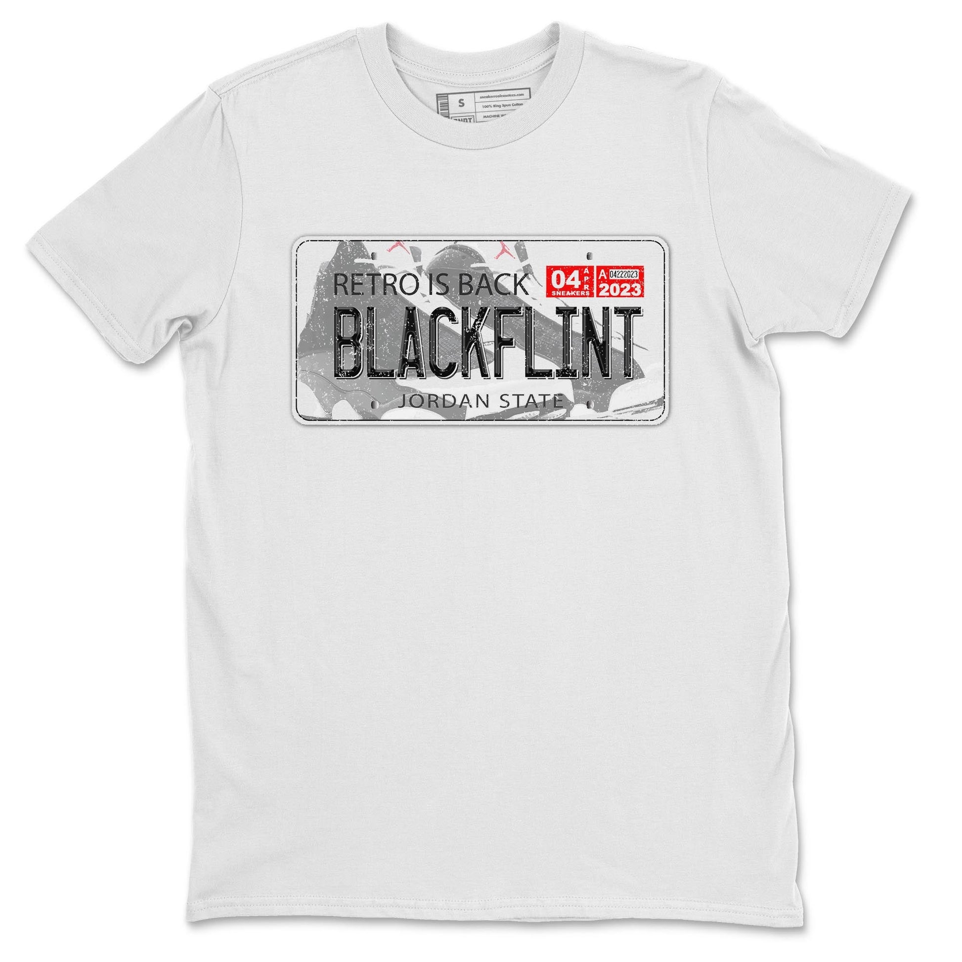 Air Jordan 13 Black Flint Sneaker Match Tees Jordan Plate Sneaker Tees AJ 13s Black Flint Sneaker Release Tees Unisex Shirts White 2