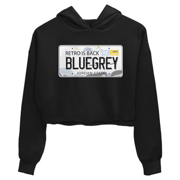 13s Blue Grey shirt to match jordans Jordan Plate sneaker tees Air Jordan 13 Blue Grey SNRT Sneaker Release Tees Black 2 crop length shirt