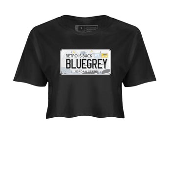 13s Blue Grey shirt to match jordans Jordan Plate sneaker tees Air Jordan 13 Blue Grey SNRT Sneaker Release Tees Black 2 crop length shirt