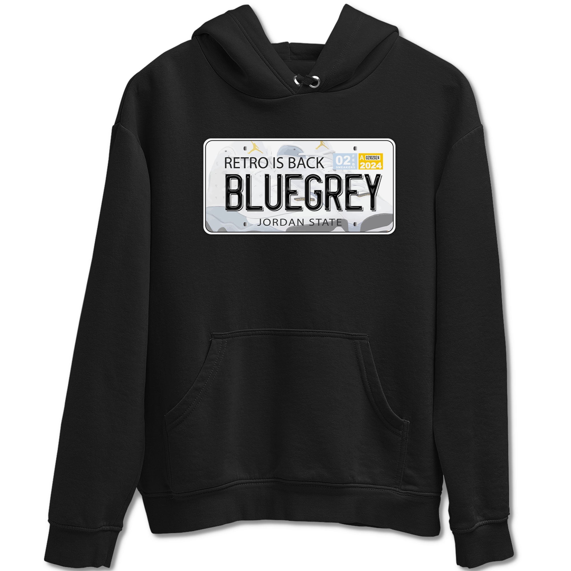 13s Blue Grey shirt to match jordans Jordan Plate sneaker tees Air Jordan 13 Blue Grey SNRT Sneaker Release Tees unisex cotton Black 2 crew neck shirt