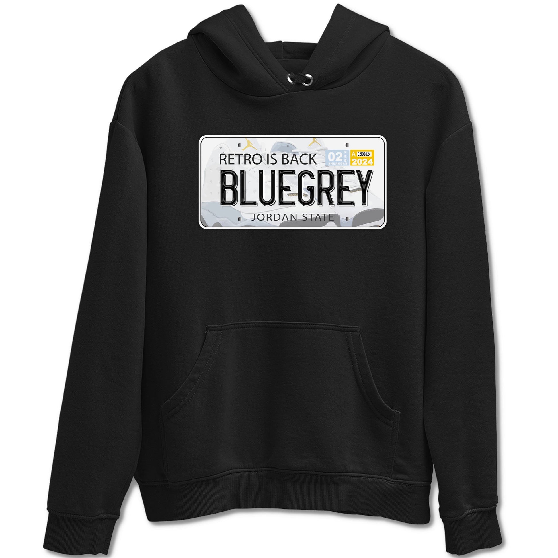 13s Blue Grey shirt to match jordans Jordan Plate sneaker tees Air Jordan 13 Blue Grey SNRT Sneaker Release Tees unisex cotton Black 2 crew neck shirt